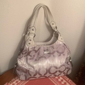 COACH Maggie Madison Beige Cream Hobo Bag
